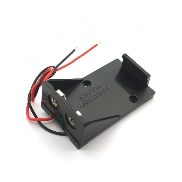 9V Pil Yuvası Kablolu Kolay Taşınabilir Batarya Pil Kutusu - Resim 3