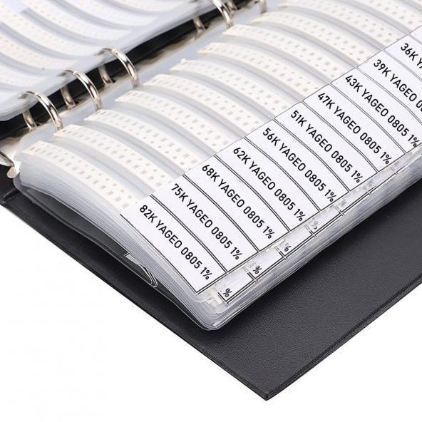 4250 Parça Smd 0805 Direnç Seti Kitabı 1 Sample Book - 4