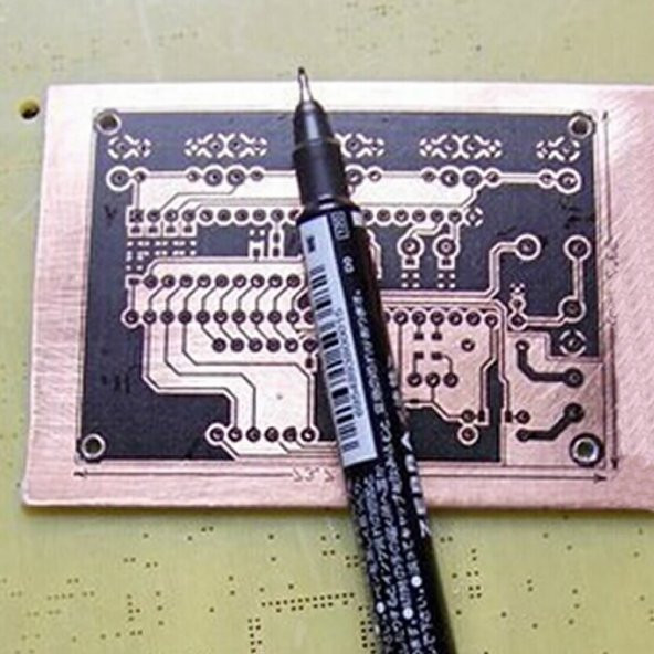 Pcb Çizim Kalemi 0.5mm İnce Uç S Baskı Devre Prototip Asetat - 8