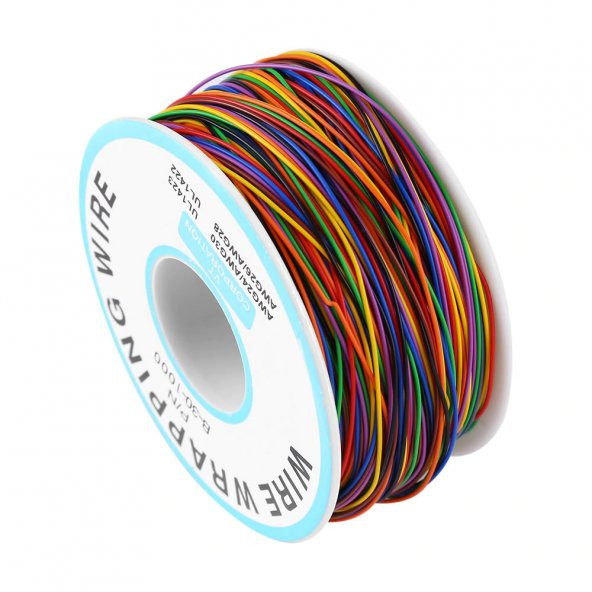 280 Metre 8 Renk 0.25mm Tel Kalınlığı 30Awg Makara Atlama Kablosu - 2