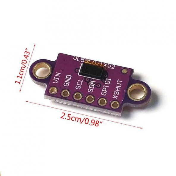 VL53L0XV2 Lazer Mesafe Sensörü I2C 940nm 2,6-5,5V 2mt mesafe - 7