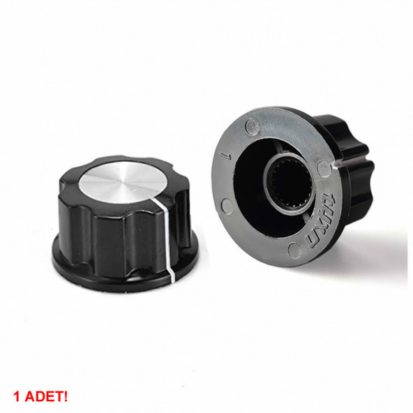 Plastik Pot Başlığı 16mm Siyah Gümüş Rotary Enkoder Ses Kontrol - 2