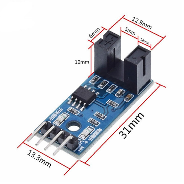 Motor Hız Sensor Modülü,Enkoder,Pals Sayıcı,5V,15mA,LM393 Entegre - 2