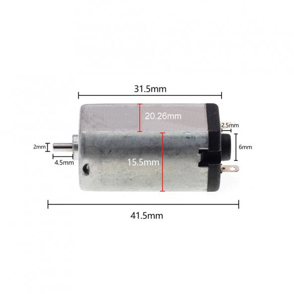 RS180 DC 4-8V 6V Motor Yüksek Rpm Motor 32000 Rpm RC-Araba-Robot - Resim 7