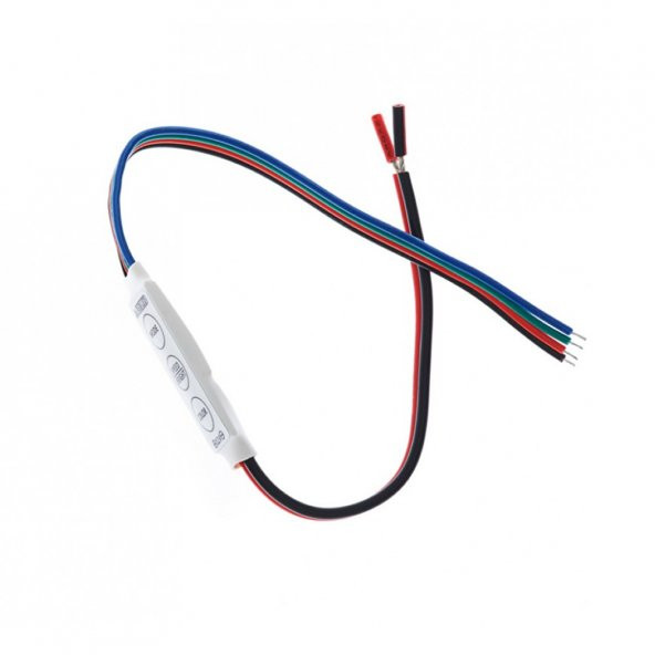 DC 12-24V 3 Tuşlu RGB Şerit Led Dimmer Hafızalı Renk Hız Kontrol - Resim 5