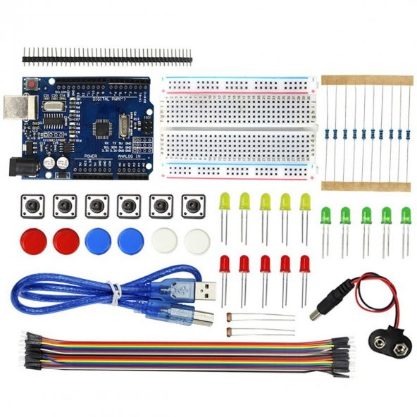 Elektronik Başlangıç Seti Arduino Uno R3 Starter Kit Kutulu 78 Parça - 2