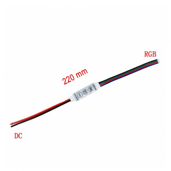 DC 12-24V 3 Tuşlu RGB Şerit Led Dimmer Hafızalı Renk Hız Kontrol - Resim 7