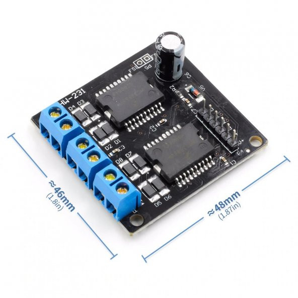 Dual MC33886 Motor Sürücü Modül 40V 5A Akıllı Robot Araba