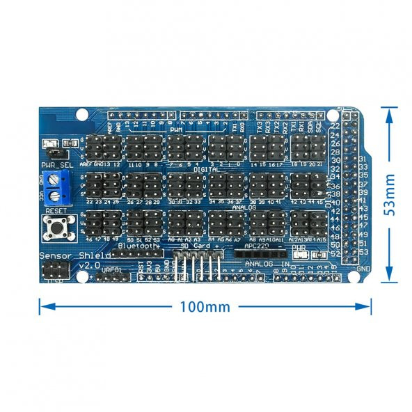 Arduino Mega 2560 Sensör Shield IO Çoğaltma Genişletme Kartı - 5