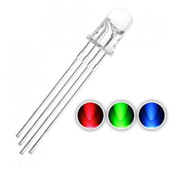 5mm Rgb Led Ortak Anot 4 Pin Multicolor Diyot Işık Lamba Light