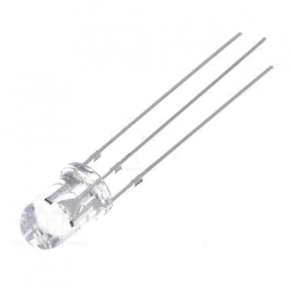 Led 5mm Kırmızı Yeşil Ortak Katot 2 Renk Bicolor 3 Pin Diyot Işık - 5