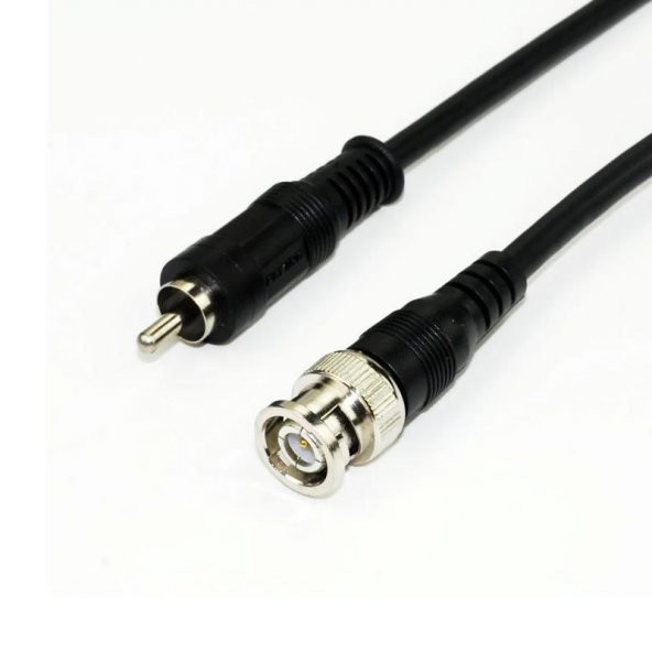 BNC to RCA Kablo 1 Metre Video Ses Sinyal Taşıyıcı Konnektör - Resim 4