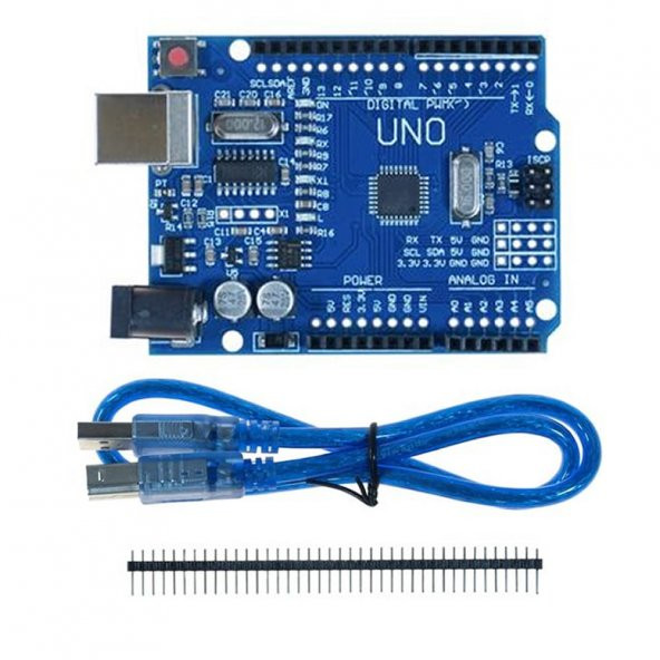 Arduino UNO R3 Klon MEGA328P SMD (CH340) + USB Kablo Dahil - Resim 4