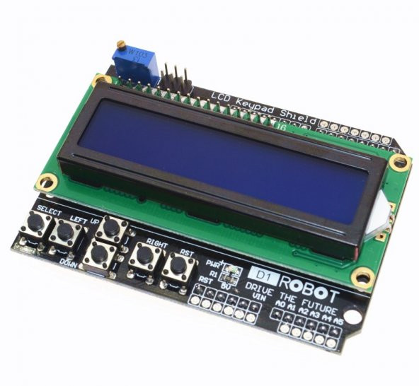 Arduino LCD Keypad Shield 1602 - 16x2 LCD Ekran ve Tuş Takımı