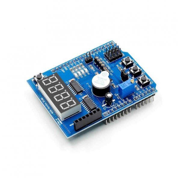 Multi Çok Fonksiyonlu Arduino Shield 7 Segment Buzer Button Pot - 2