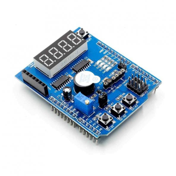 Multi Çok Fonksiyonlu Arduino Shield 7 Segment Buzer Button Pot - 3
