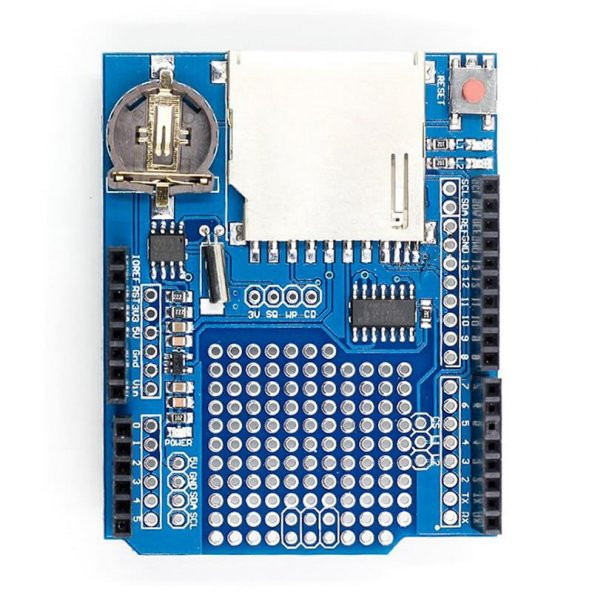 Arduino SD Kart DS1307 RTC Saat Data Kayıt Logger Shield - 6