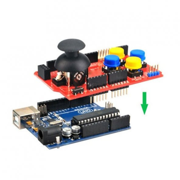 Arduino Joystick Shield 2 Eksen Xy Joystick Nrf24L01 Nokia5110 Bluetooth Shield - 6