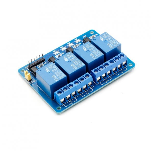 4 Kanal 12V Röle Modül  AC 250V 10A  Optokuplör İzolasyon
