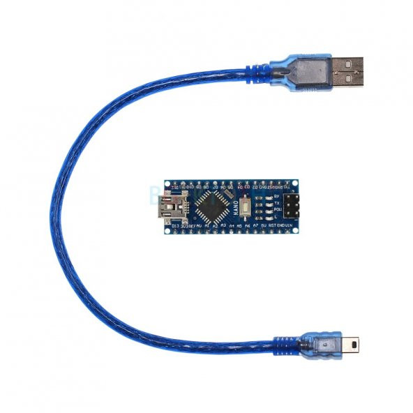 Arduino Nano 3.0 Atmega328 CH340 Geliştirme Kartı + Mini USB Kablo - Resim 3