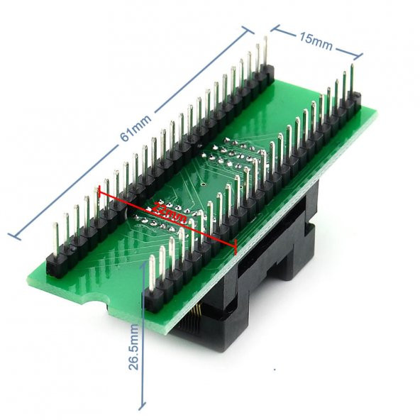 TSOP48 to DIP48 Çevirici Adaptör Smd To Dip Eeprom Programlayıcı - Resim 2