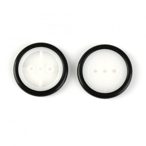29mm Mini Rubber Tekerlek 2mm Mil Uyumlu Robot Oyuncak Wheel - 2
