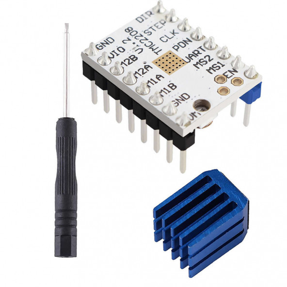 MKS Trinamic TMC2208 V1.2 Step Motor Sürücü Soğutuculu MakerBase 1/256 Step 1.4A CNC 3D Yazıcı Kamer - Resim 3