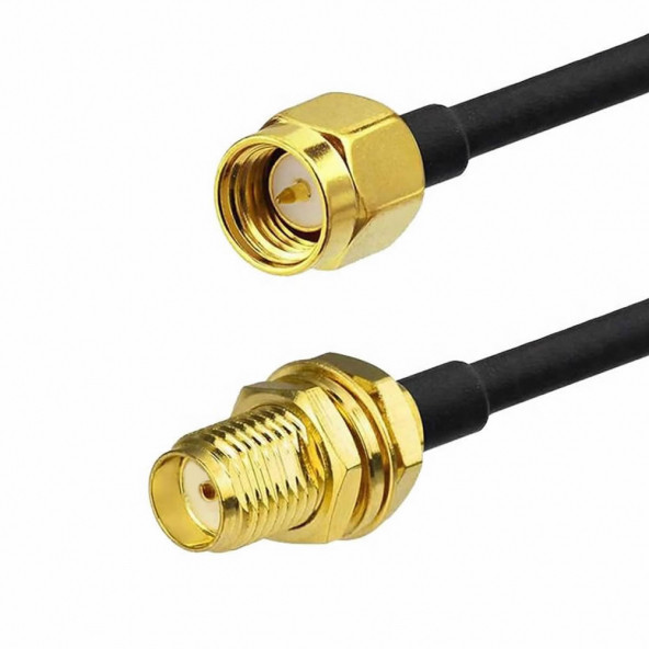 Rg174 Sma Erkek Dişi 5M Kabl0 50 Ohm Altın Kaplama Rf Uzatma Wifi 3G Koaksiyel Kablo - 3