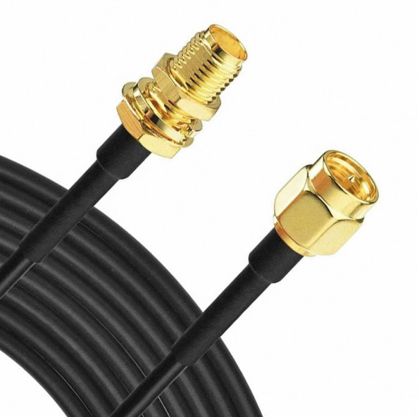 Rg174 Sma Erkek Dişi 5M Kabl0 50 Ohm Altın Kaplama Rf Uzatma Wifi 3G Koaksiyel Kablo - 6
