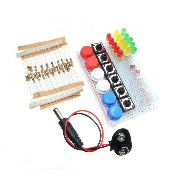 Elektronik Başlangıç Seti Arduino Starter Kit Breadboard Led - 6