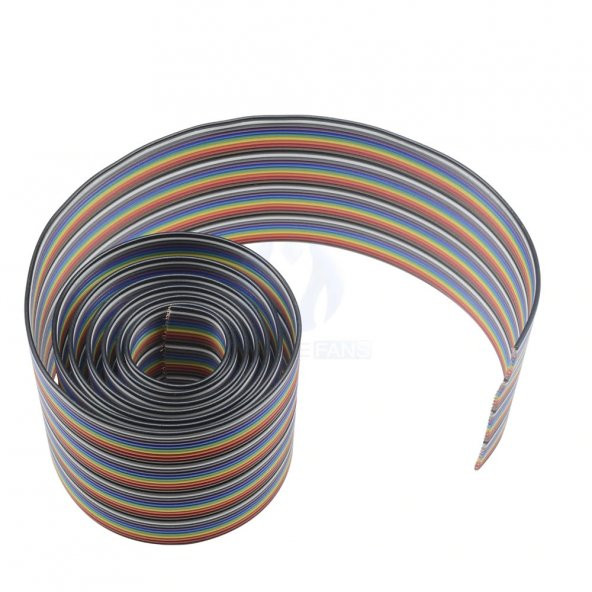 40 Pin Rainbow Ribbon IDC Kablo 1 Metre 10 Renk Dupont Kablo Flat - Resim 6