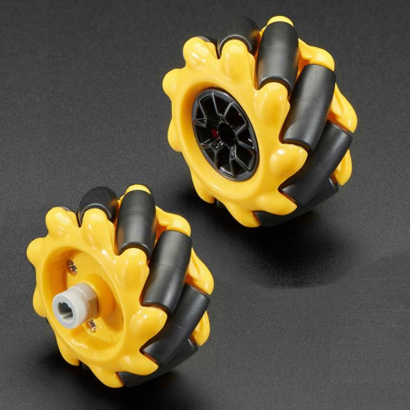 48mm Omni Mecanum Tekerlek Çifti 45 Derece Açılı 9 Roller 1:48 - 5