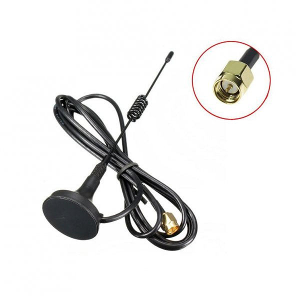 315MHZ 1.5m 3dbi Anten 50ohm SMA Erkek Soket Mıknatıslı Montaj - Resim 3
