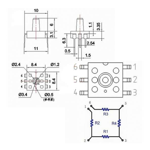 MPS20N0040D-D Basınç Sensörü 0-40kPa DIP-6 MEMS Biyomedikal - 8
