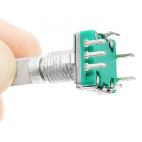 EC11 Rotary Encoder + Pot Başlığı Butonlu 20 Adım Pulse 360 Derece - 8