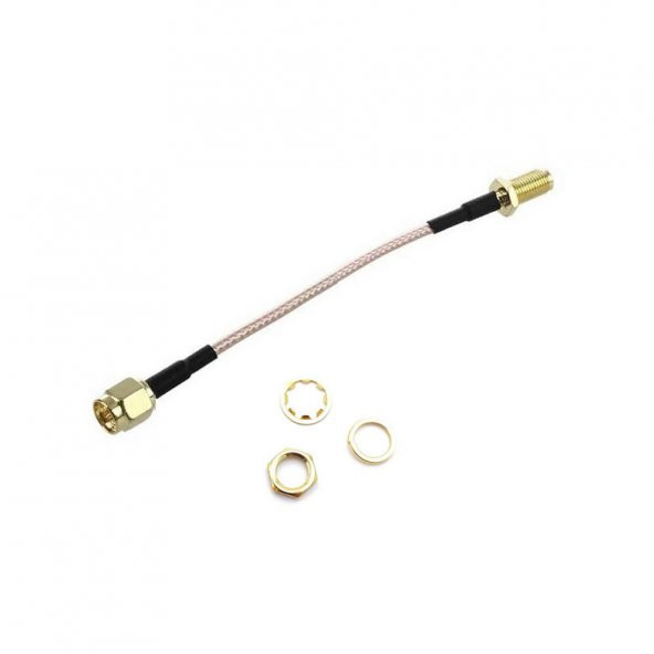 RG316 10cm SMA Erkek Dişi Kablo RF Uzatma Kablosu 50 Ohm 0-6Ghz Koaksiyel Wifi Gsm Gprs Anten - Resim 4