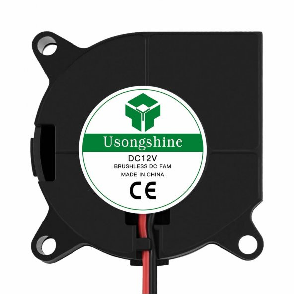 DC 12V 40x40mm Salyangoz Fan Soğutucu Türbin Turbo Radyal Yazıcı - 2