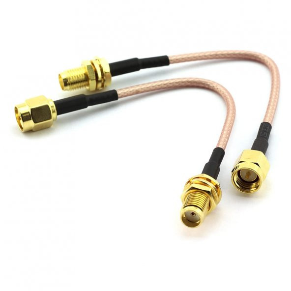 RG316 10cm SMA Erkek Dişi Kablo RF Uzatma Kablosu 50 Ohm 0-6Ghz Koaksiyel Wifi Gsm Gprs Anten - Resim 6