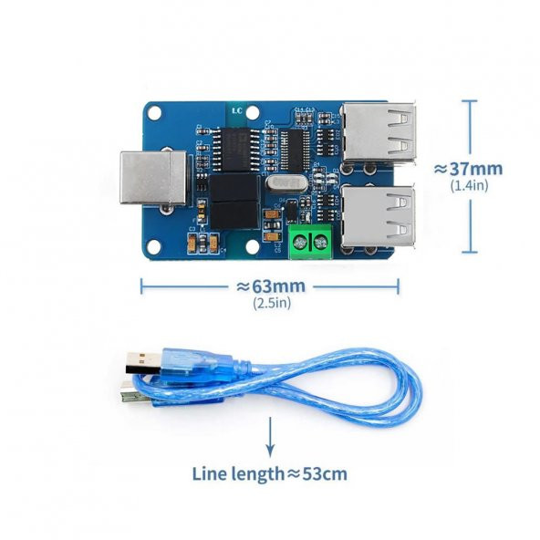 ADUM3160 4 Port Usb Modül 4 Kanal Usb İzolatör 1500V 12 Mbps USB - 8