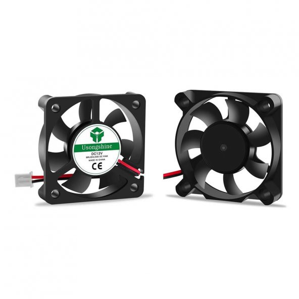 DC 12V FAN 5x5cm Kuluçka Fanı Soğutucu Peltier Cooler Pc Ekran Kartı 50x50mm - 2