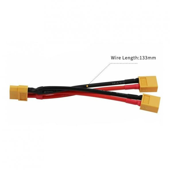 XT60 Konnektörlü Y Tip Birleştirici Kablo 10 cm LiPo Pil Batarya - 4