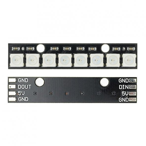 8 Bit Neopixel Ws2812B 5050 Rgb Led Modü Adreslenebilir Stick - 7