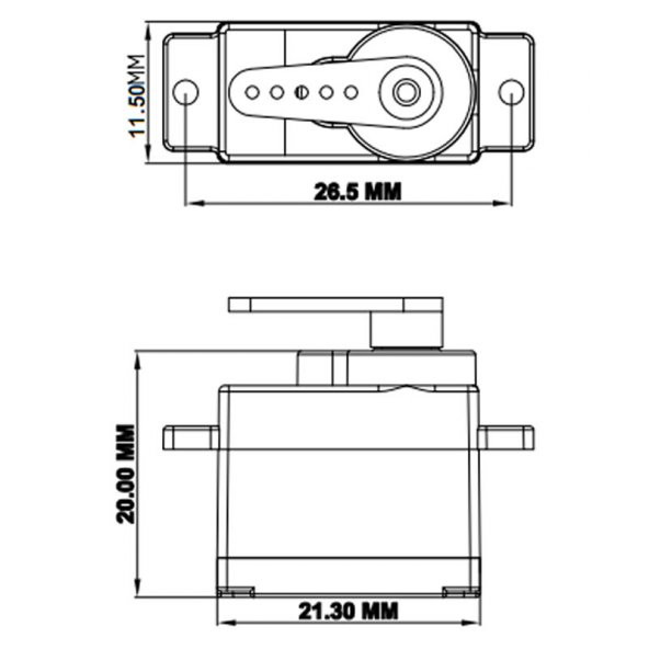 DM-S0050 Servo Motor RC DOMAN Mikro Plastik Dişli 1kg.cm Tork - 8