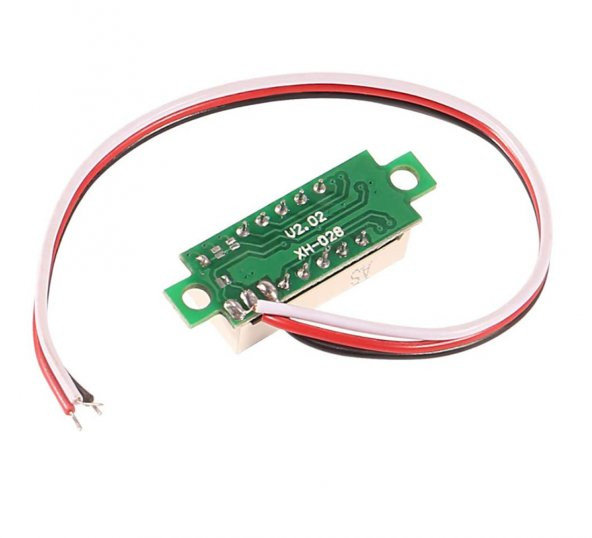 Voltmetre 0.28 0-100V Mavi 3 Telli Dijital LED Gösterge Voltaj - Resim 5