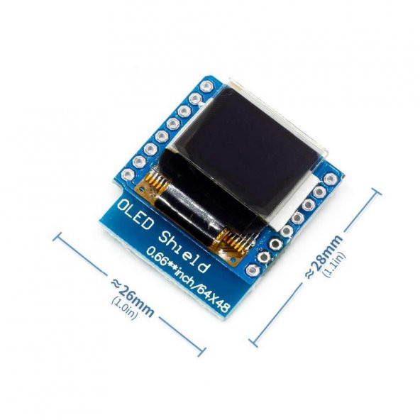 WEMOS D1 Mini Oled Shield Modül 64x48 Pixel LCD Wireless Wifi IOT - Resim 6