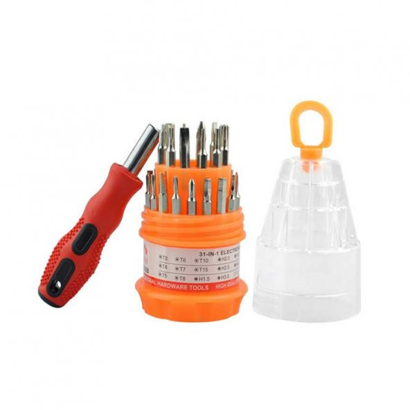 31 Parça Saat - Telefon - Tablet Tornavida Tamir Seti - Resim 6