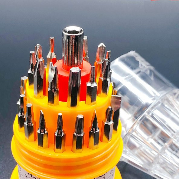 31 Parça Saat - Telefon - Tablet Tornavida Tamir Seti - Resim 7