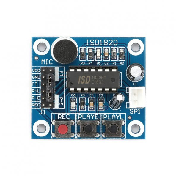 ISD1820 Ses Kayıt Modülü Ses Çalma Modülü 8Ohm 0.5W Hoparlör - 3