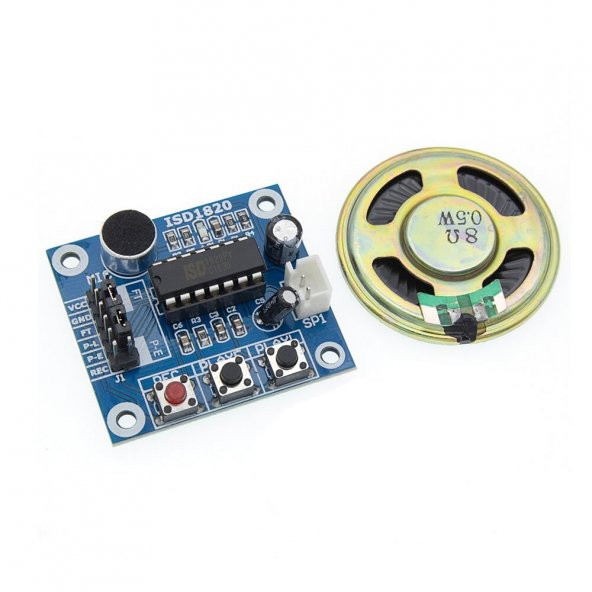 ISD1820 Ses Kayıt Modülü Ses Çalma Modülü 8Ohm 0.5W Hoparlör - 5