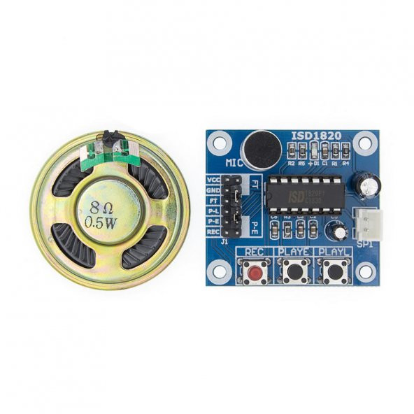 ISD1820 Ses Kayıt Modülü Ses Çalma Modülü 8Ohm 0.5W Hoparlör - 6